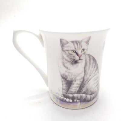 Vintage Queens Kitchen Up To Mischief Black and Grey Kitty Cats Fine Bone China