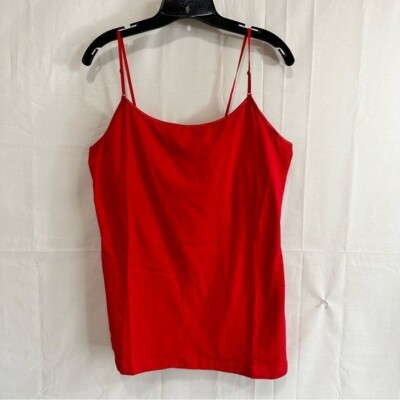 Ambiance Womens Plus Spaghetti Strap Cami Tank Top in Red | eBay