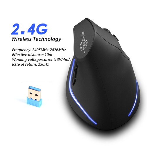 Drahtlose Optische Maus Vertikale Ergonomische Mäuse für PC Laptop Gaming - Bild 3 von 12