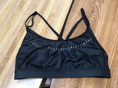 Victoria Sport Bra Size XS Perforated Black Style 36576-093