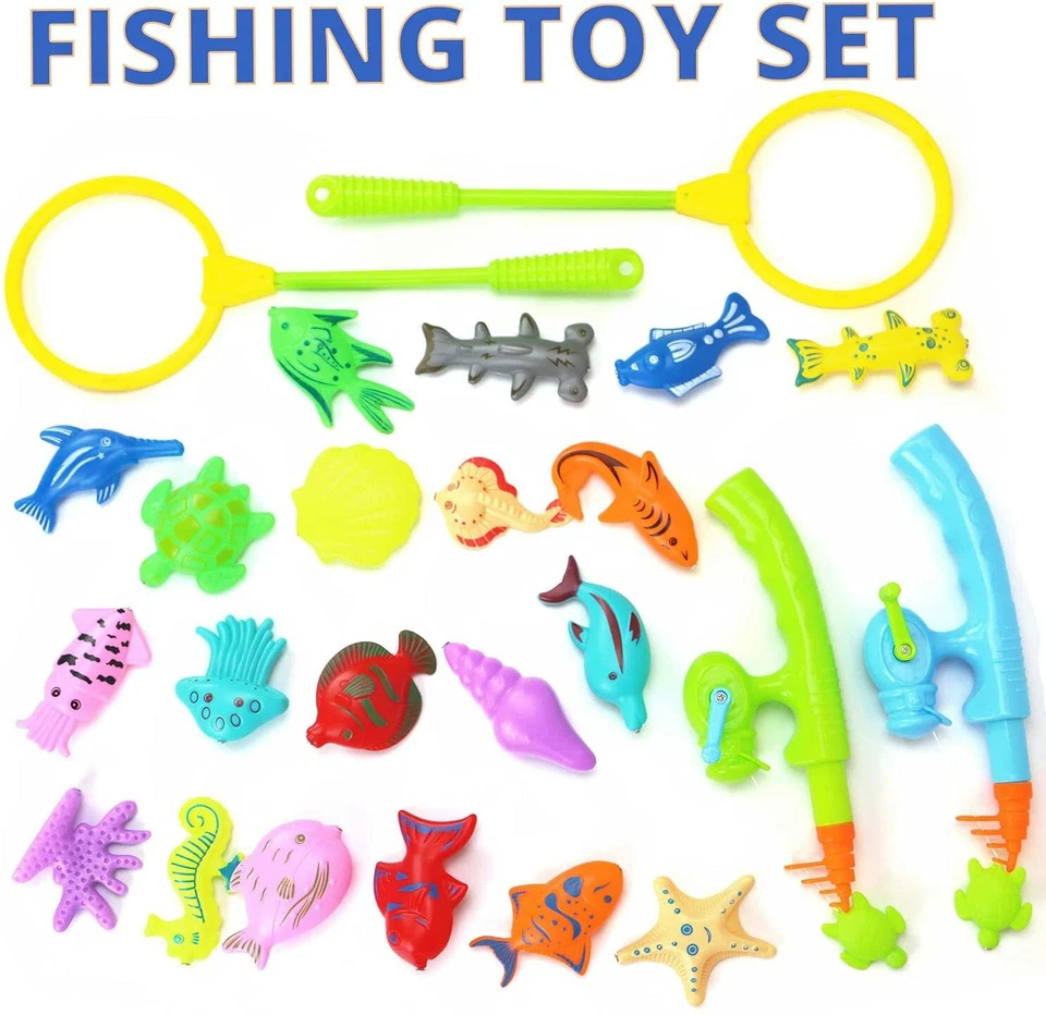 Escalones para Niños, Juego de 11 piezas con 24 piezas Juego de Cañas de Pescar Paquete Foto 3 de 4