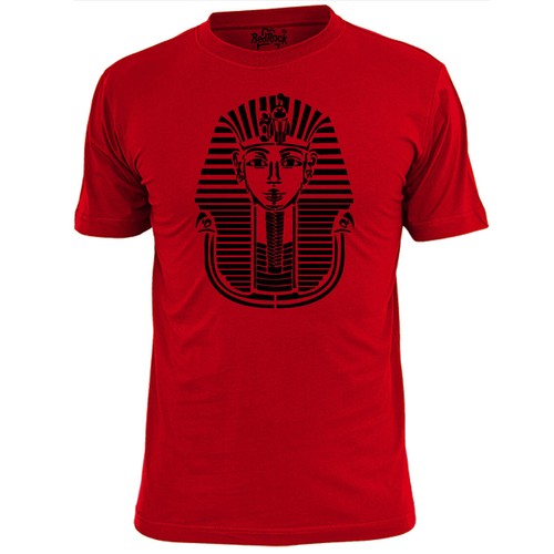 Mens Tutankhamun Stencil T Shirt Ancientt Egyptian Pharoah - Picture 3 of 4