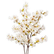 Silk Cherry Blossom Branches, 39.3in Artificial Cherry Blossom Tree Stems, Fa...