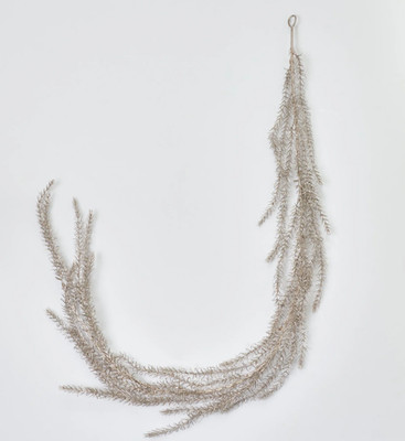 2 Derby Creek Trading 5 ft Shimmering METALLIC Champagne Tinsel Holiday Garland