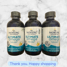 FOR 3 Nordic Naturals Ultimate Omega Liquid - Lemon Omega 3 Fish Oil 4 Oz Each