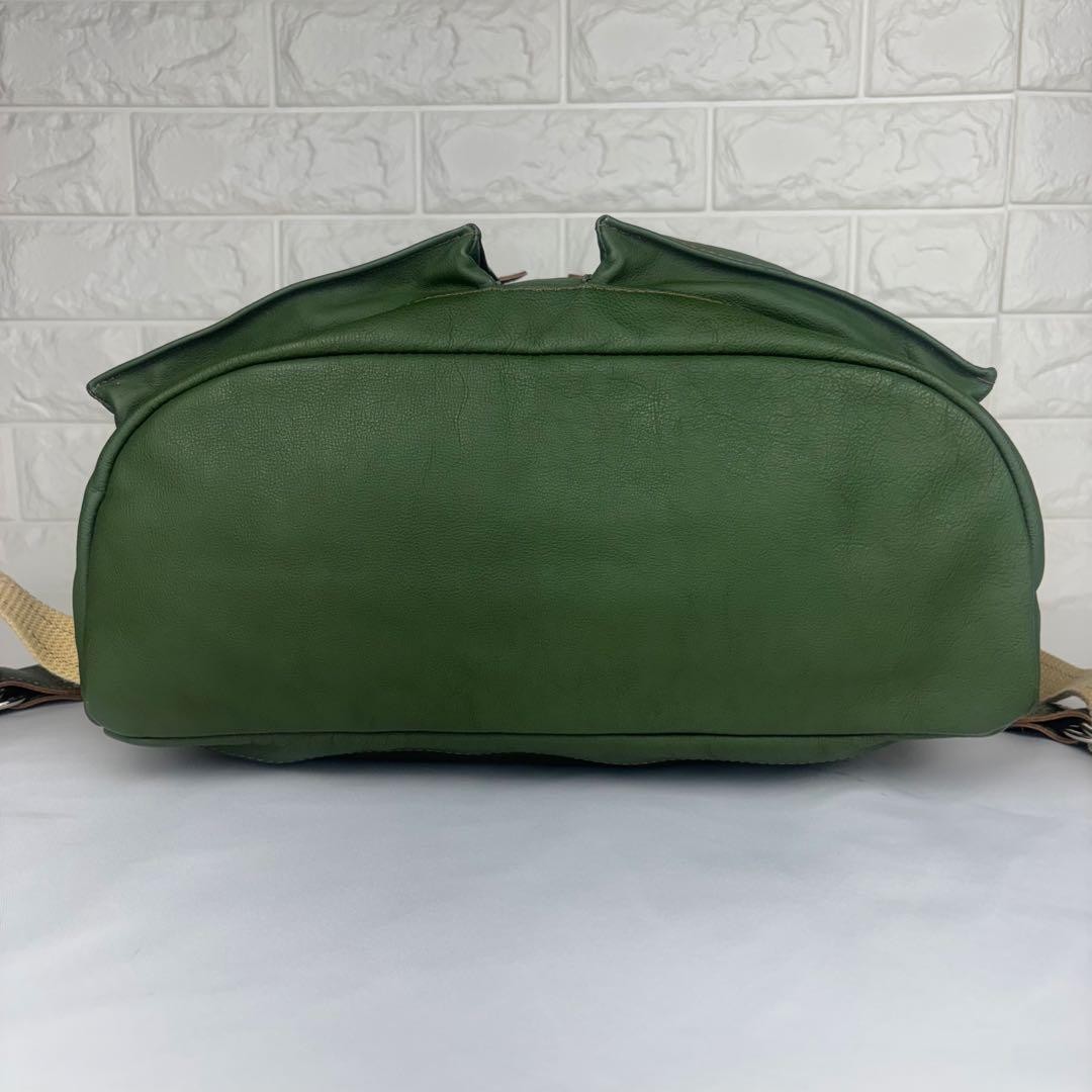 Porter Structure Leather Backpack Green Genuine L… - image 6