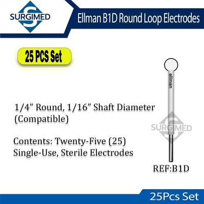 Ellman B1D Round Loop Electrode -Twenty-Five (25) Single-Use Disposable
