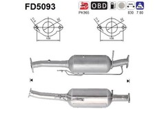 AS DPF Rußpartikelfilter Dieselpartikelfilter FD5093 Cordierit für FORD KUGA 1