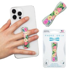 LOVEHANDLE Universal Phone Grip, Qi-Compatible, Camellias Pattern, for Phones