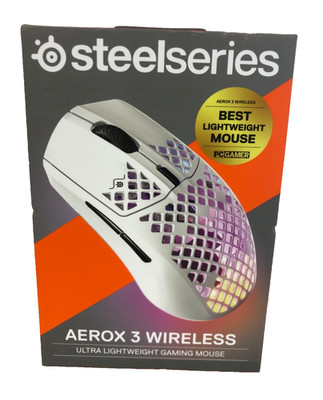 SteelSeries Aerox 3 Wireless Optical Gaming Mouse - Snow (2022 Edition)