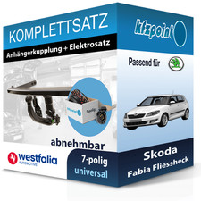 Für Skoda Fabia 10- WESTFALIA Anhängerkupplung abnehmbar + 7polig E-Satz neu