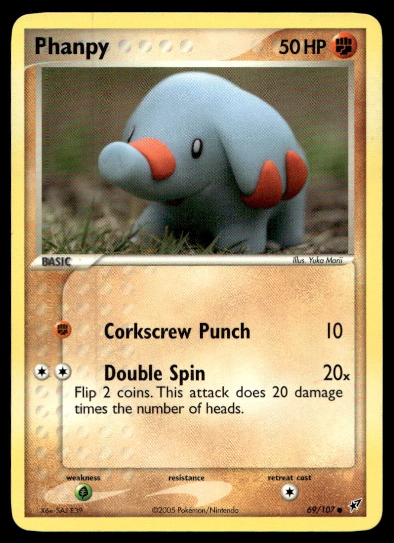 EX-NM Deoxys Phanpy Common 69/107 2005 Pokemon TCG