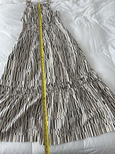 Anthropologie Somerset Maxi Dress: Poplin Halter Edition Neutral Patern S Petite - Picture 7 of 18