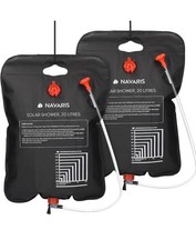 Navaris Solar Shower Bag 20L  Solar Portable Heating Camping X 2  B118