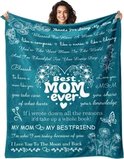 Birthday Gifts for Mom from Daughter Son - Christmas Blanket Gifts for Mom - Bes