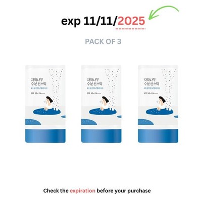 [US seller] 3 x ROUND LAB Birch Juice Moisturizing Sun Stick SPF50+ 19g K Beauty