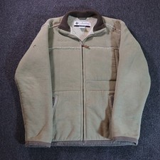 Columbia Mens Small Tan Jacket Fleece Distres...