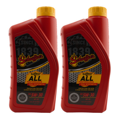Schaeffer s 6530 SynShield All Performance Full Synthetic 5W-30 Oil 1 QT, 2 Pack
