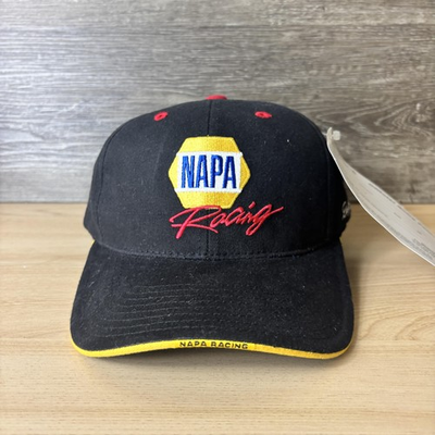 #ad NAPA Racing Hat Cap Strap Back Black Yellow NASCAR Dale Earnhardt Mens RaceCar $18.47