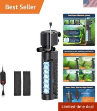 25W UV Aquarium Filter, 200 GPH Pump with Timer for 20-75 Gal Tanks