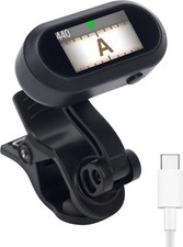 Guitar Ukulele Tuner Clip On Rechargeable with Simple TFT Screen Extremely Fast 