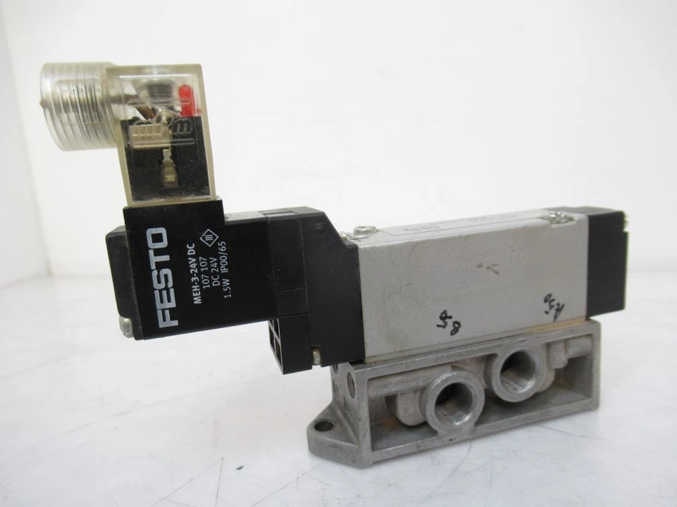 Electroválvula MEH-5250B FESTO ip65 173128 serie meh 5/2 válvula monoestable Foto 3 de 4