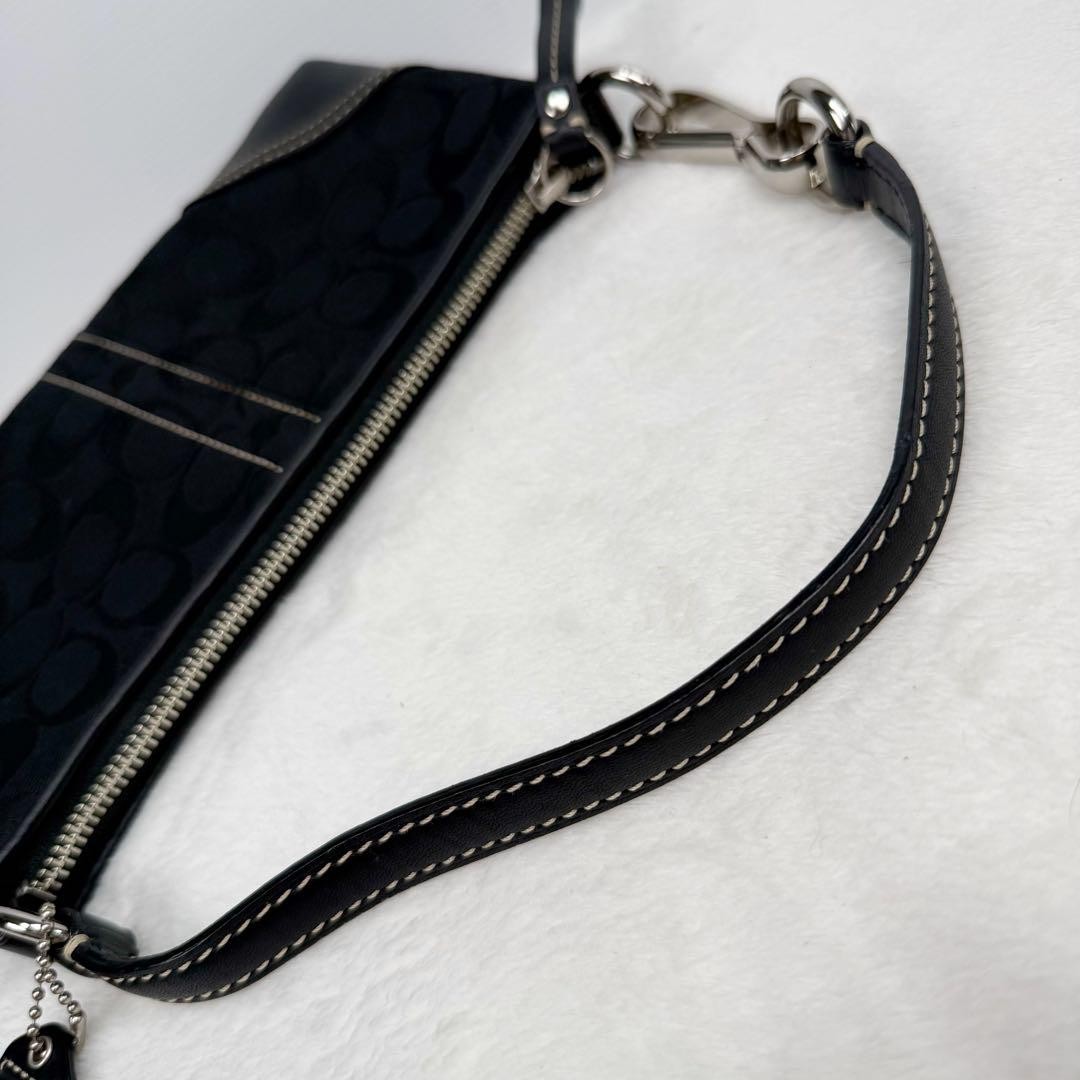Coach Signature Accessory Pouch Black Y2K Used From Japan | eBay