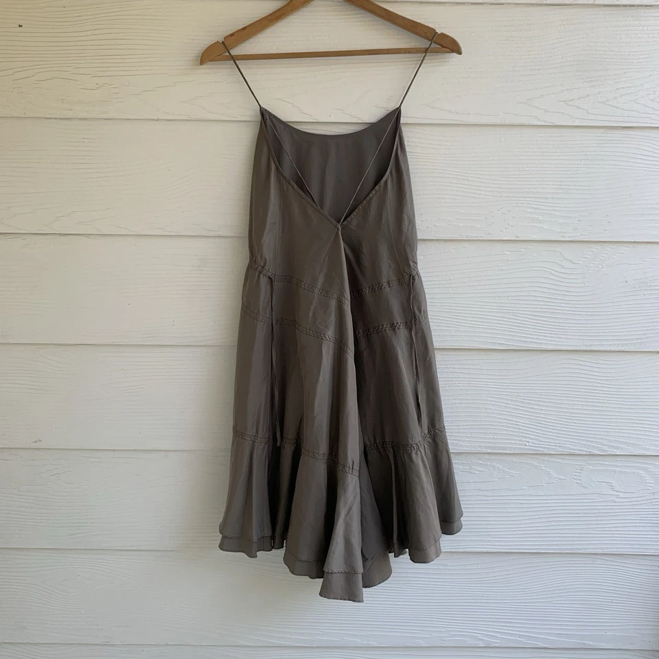 Vestido Club Monaco para mujer 0 correa de espagueti de seda sin cordones cintura ajustable Foto 4 de 4