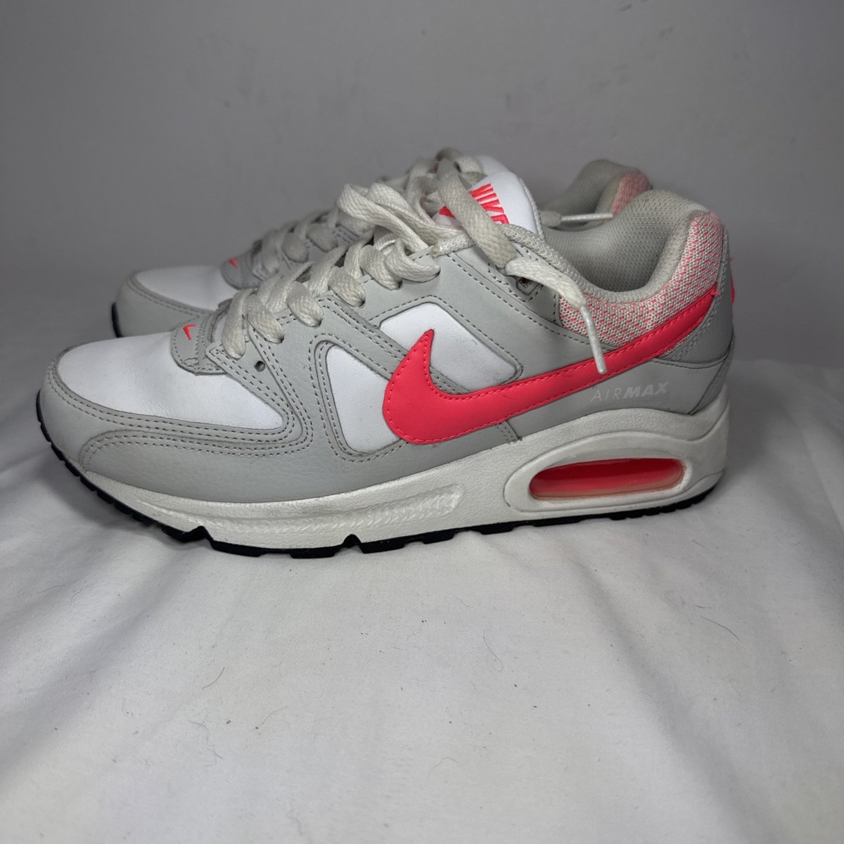 Nike Air Max Command White Gray Red Lace Up 397690169 Arch