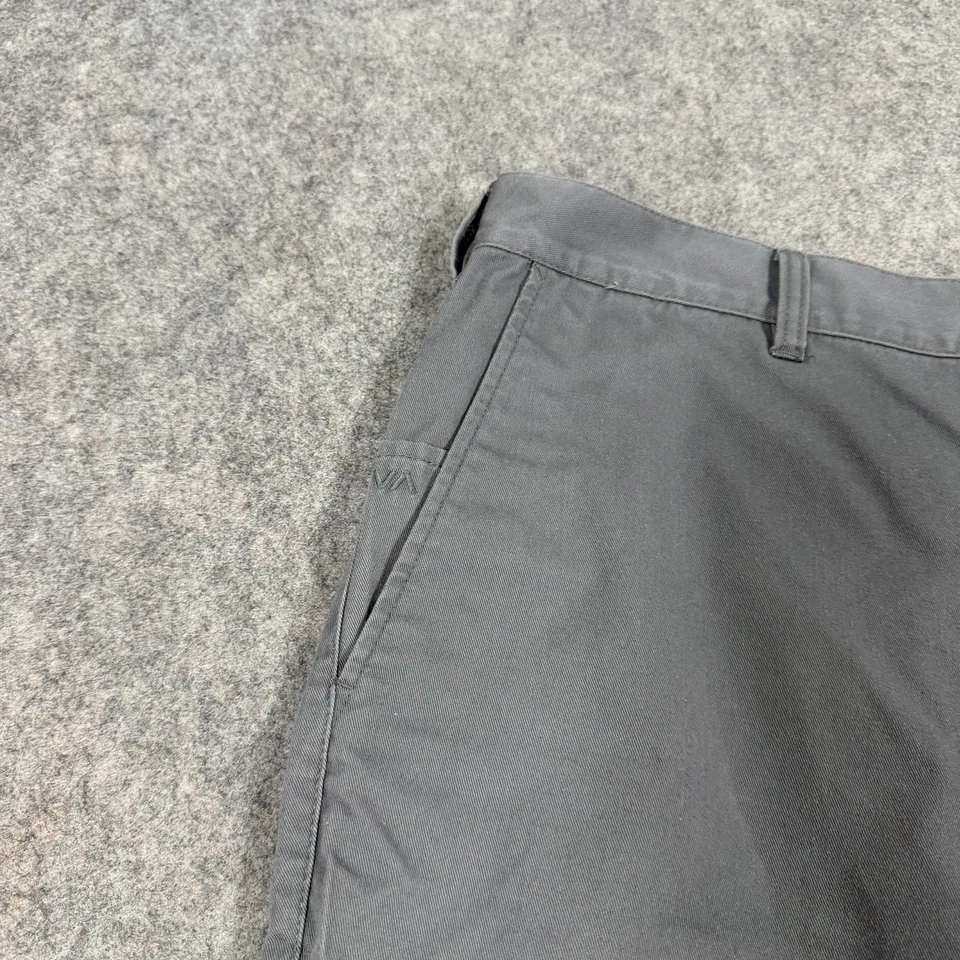Pantalones Cortos Chinos Clásicos RVCA Americana Para Hombre Talla 36 (Se Ajusta Real W36xL10.75) Gris Foto 4 de 4