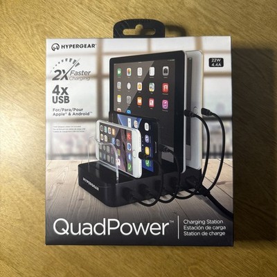 HyperGear Quad Power - Charging Station 2X Faster Charging 4X USB Cord