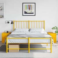 Nachttische 2Er Set Senfgelb Stahl 34,5X39X44 Cm