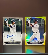AUTO /75 BLADIMIR RESTITUYO Yellow REFRACTOR  2023 Bowman 1st Chrome 