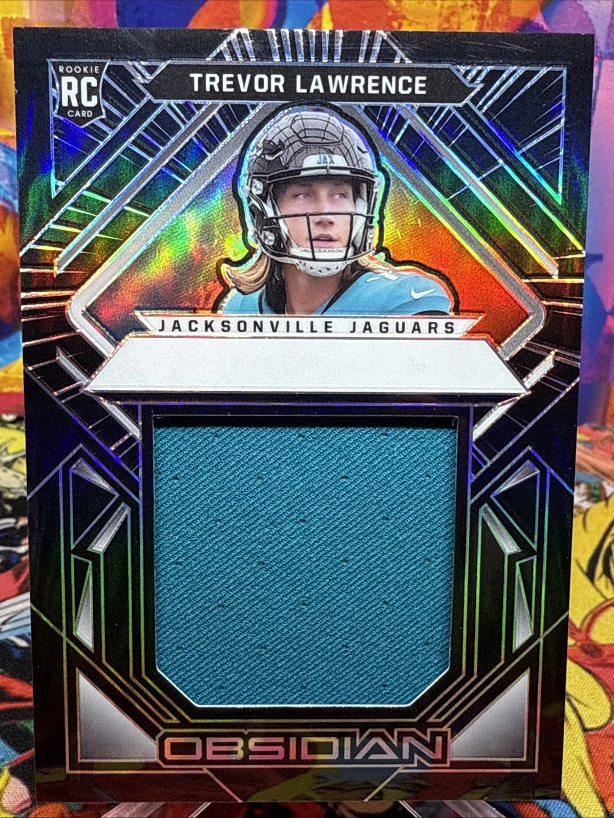 Trevor Lawrence Panini Obsidian Volcanic Materials #VMTL Base