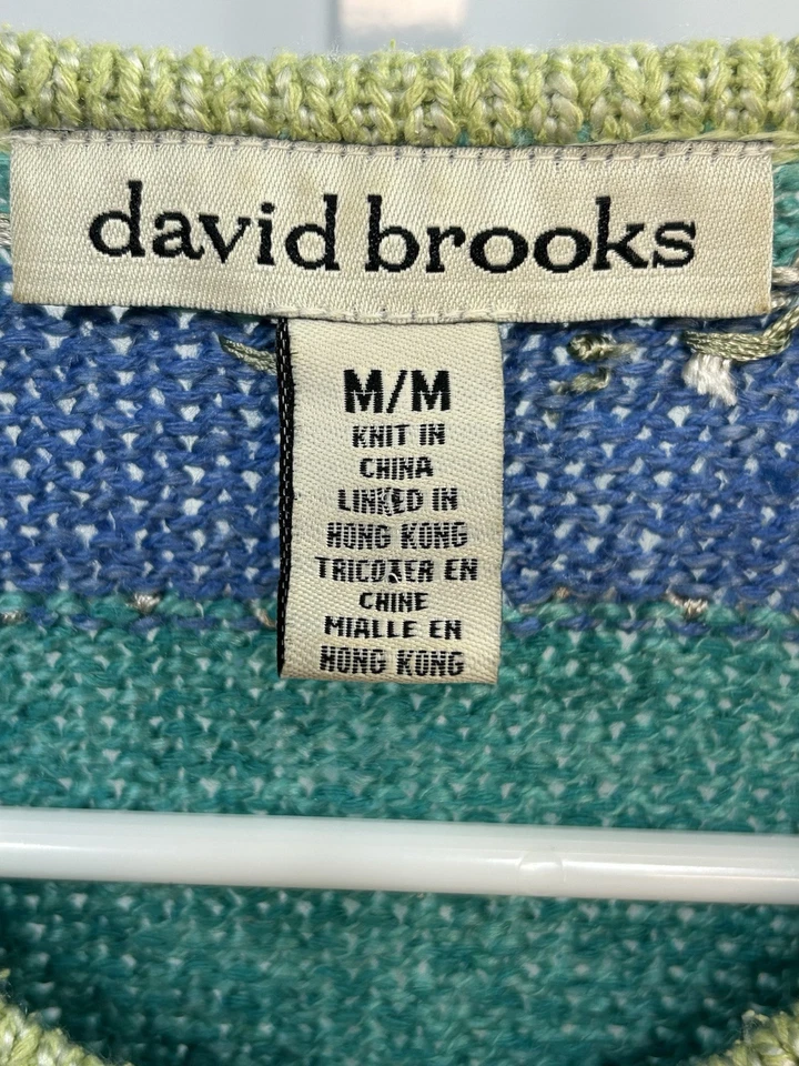 Suéter cárdigan tejido David Brooks, talla mediana. 1T Foto 3 de 4