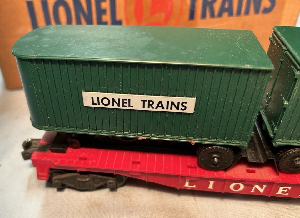 LIONEL TRAINS #460 OPERATING PIGGYBACK TRANSPORT SET 1955-57 SHARP EX/ORIG BOX!! - Image 3 of 4