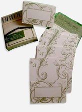 ANNA GRIFFIN paper Sage Green FLORENTINE Scroll design 125 Place Cards