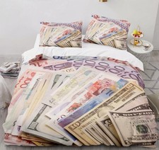 Bargeld in Ländern Quilt Bett bezug Einzel g...