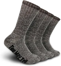 Mens Merino Wool Hiking Cushion Socks Thermal Warm Crew Winter Boot Socks Pack (