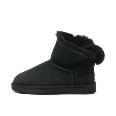 UGG Damen Classic Mini Boots Schwarz Veloursleder Kurzschaft Stiefelette EU 39
