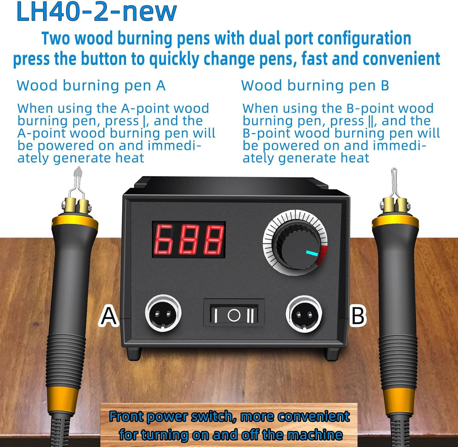 Wood Burning Tool, Wood Burner Kit Pen 25~750℃, Wood Burning Kit with Digital Th