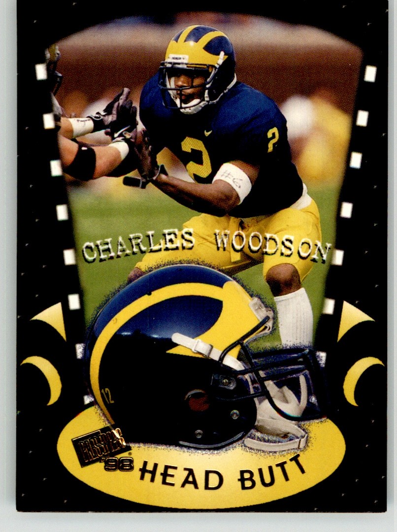 Charles Woodson Press Pass Head Butt #HB2 Base