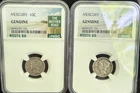 Set Of Mercury Dimes NGC ROUTE 66 Holders 1944 D And 1945 D