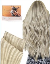DOORES Butterfly Weft Hair Extensions Human Hair, 16 Inch, 90g