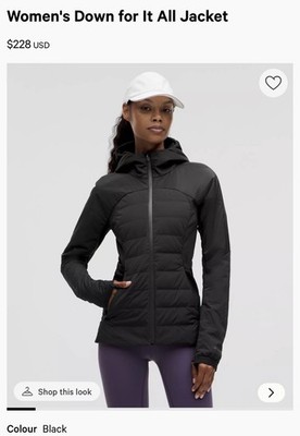 Lululemon Women's Down for It All Jacket Size 6 Black