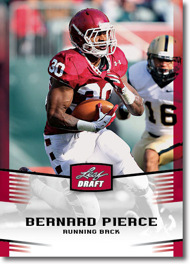 (12) BERNARD PIERCE -  2012 LEAF Draft Day Football RC LOT
