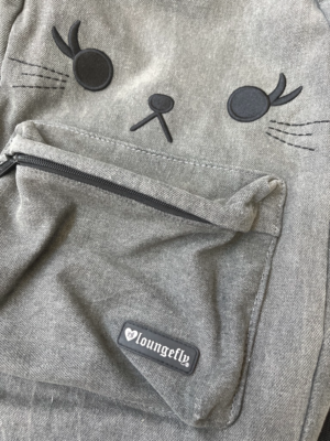 Loungefly Kitty Cat Grey Denim Kitten Backpack School Bag | eBay display picture 2