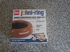 Oatey Johni-Ring Jumbo Reinforced Wax Ring Kit 40 MORE WAX NEW UNOPENED