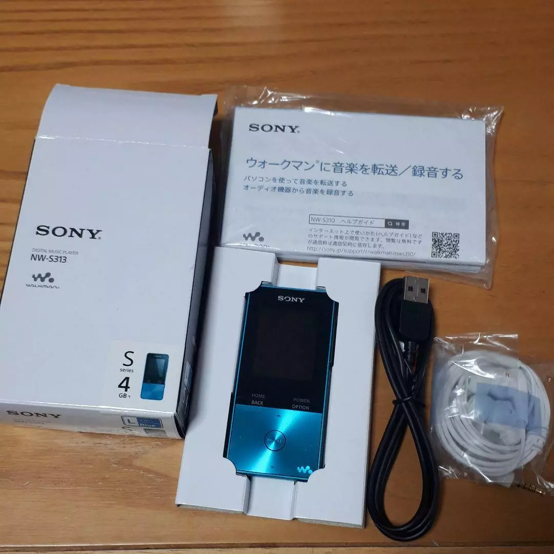 SONY Walkman NW-S313 B 4GB Bluetooth Blue Used with Box F/S