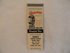 Forest City Iowa Cities Service gas station Airmaster Tires low # matchbook